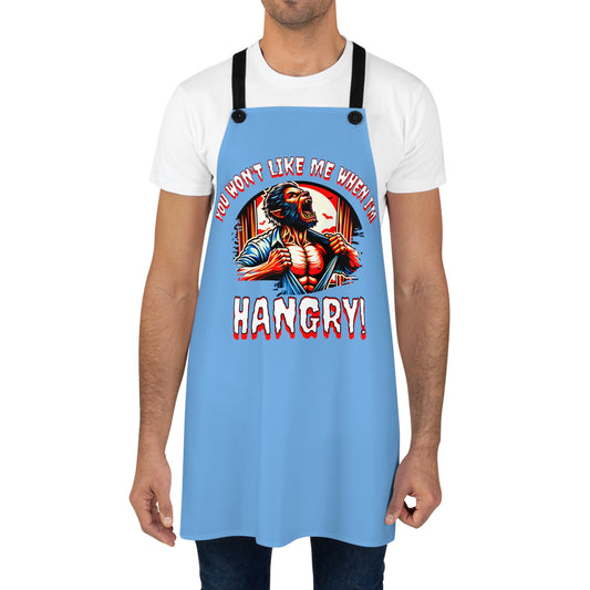 You Won't Like Me When I'm Hangry Werewolf Horror Fun Cooking BBQ Chef Kitchen Apron (AOP)