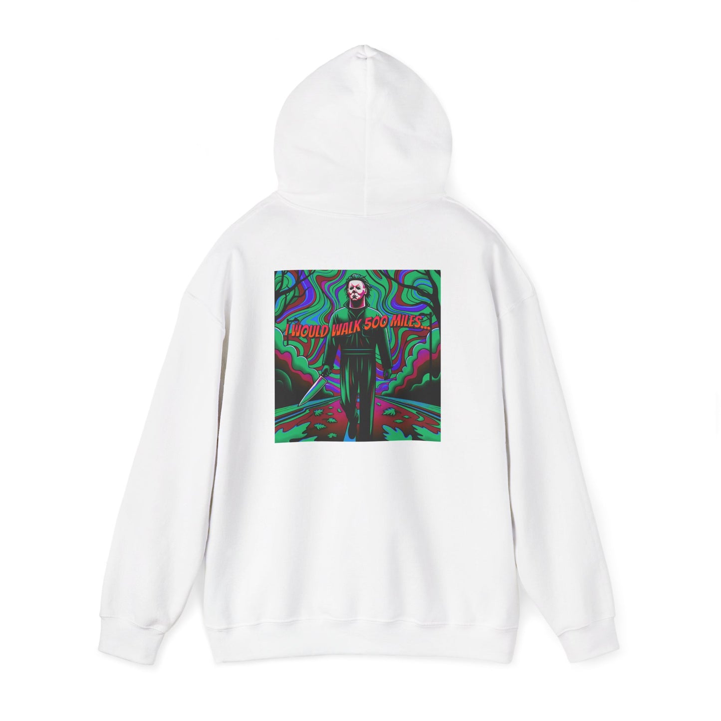 Psychedelic Road Trip Michael Hoodie – "Would Walk 500 Miles" Graphic Pullover