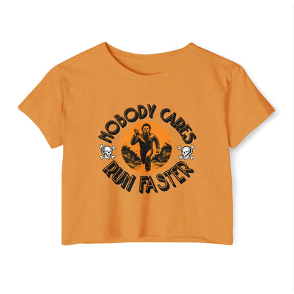 Nobody Cares Run Faster Women's Festival Crop Top