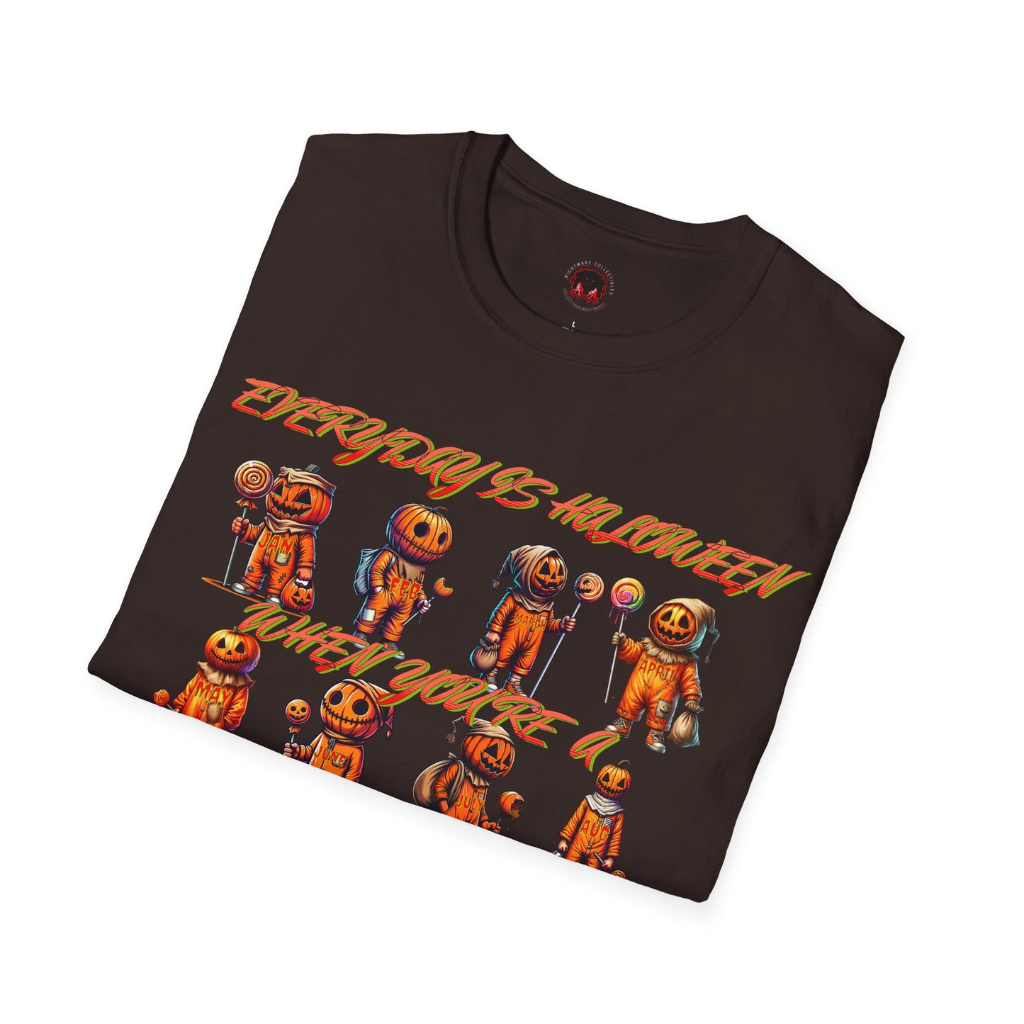 Pumpkin Person Halloween Summerween Unisex Soft style Horror Fun T-Shirt