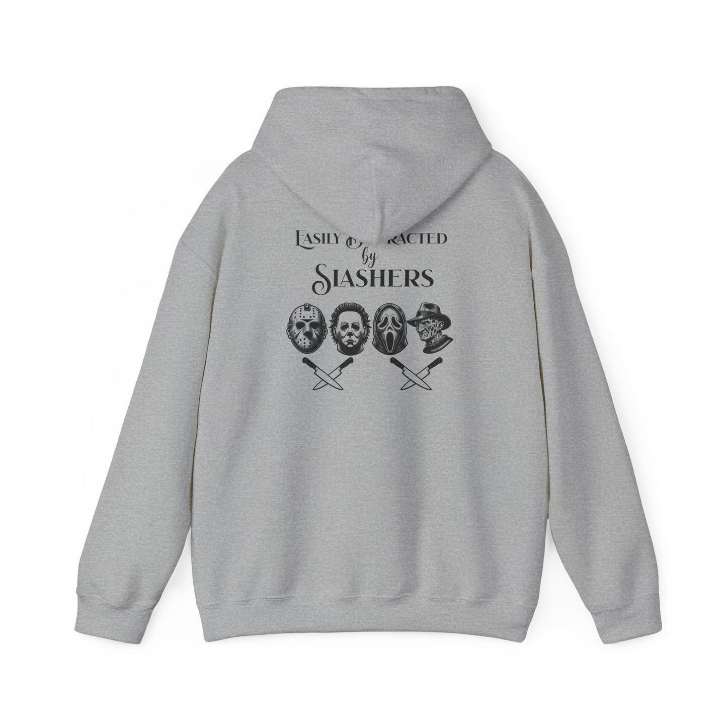 Horror Slasher Hoodie — Classic Masked Killers Graphic Sweatshirt