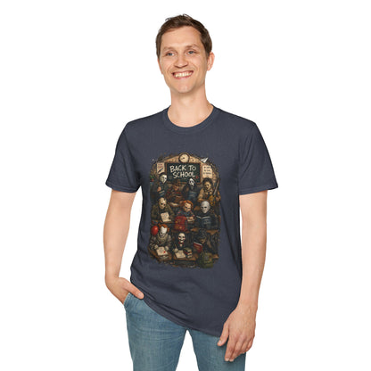 "Back to School" Horror Movie Character Class Portrait - T Shirt