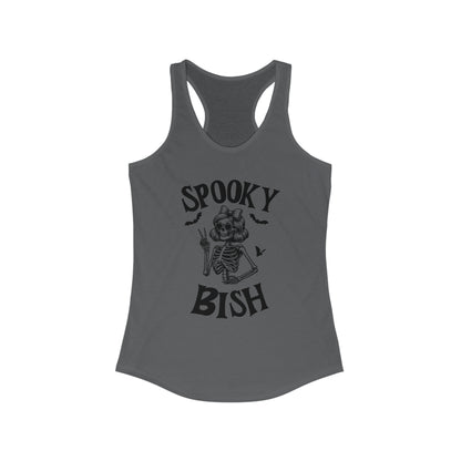 Spooky Bish Skeleton Sunglasses Women's Ideal Racerback Tank Top