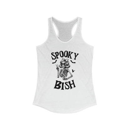 Spooky Bish Skeleton Sunglasses Women's Ideal Racerback Tank Top