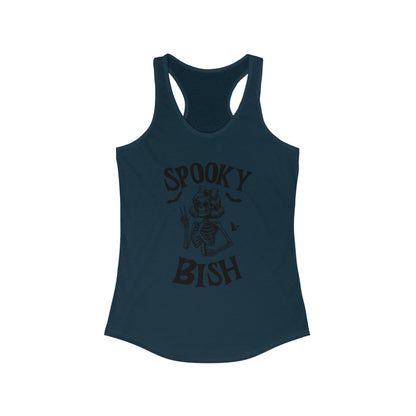 Spooky Bish Skeleton Sunglasses Women's Ideal Racerback Tank Top