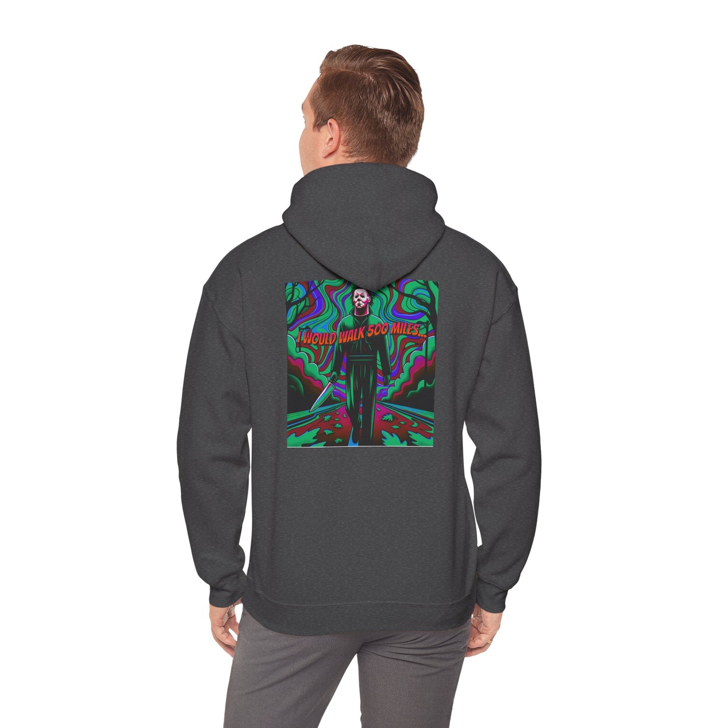 Psychedelic Road Trip Michael Hoodie – "Would Walk 500 Miles" Graphic Pullover