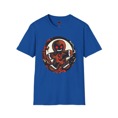 Evil Gingerbread T-Shirt – Spooky Holiday Horror Cookie Design