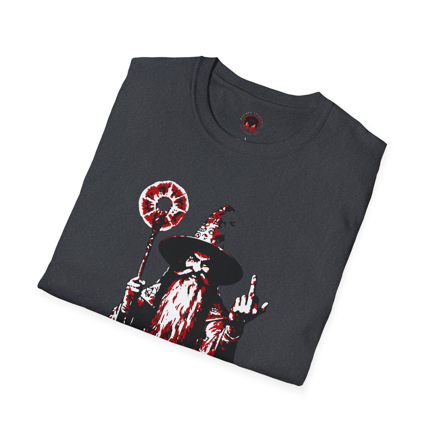 Unisex Soft Style T-Shirt - F*ck Normal Middle Finger Wizard Design