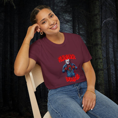 Horrorvational Forever Young Horror Fun Jason With The Mask On Voorhees Unisex Softstyle T-Shirt Friday Shirt