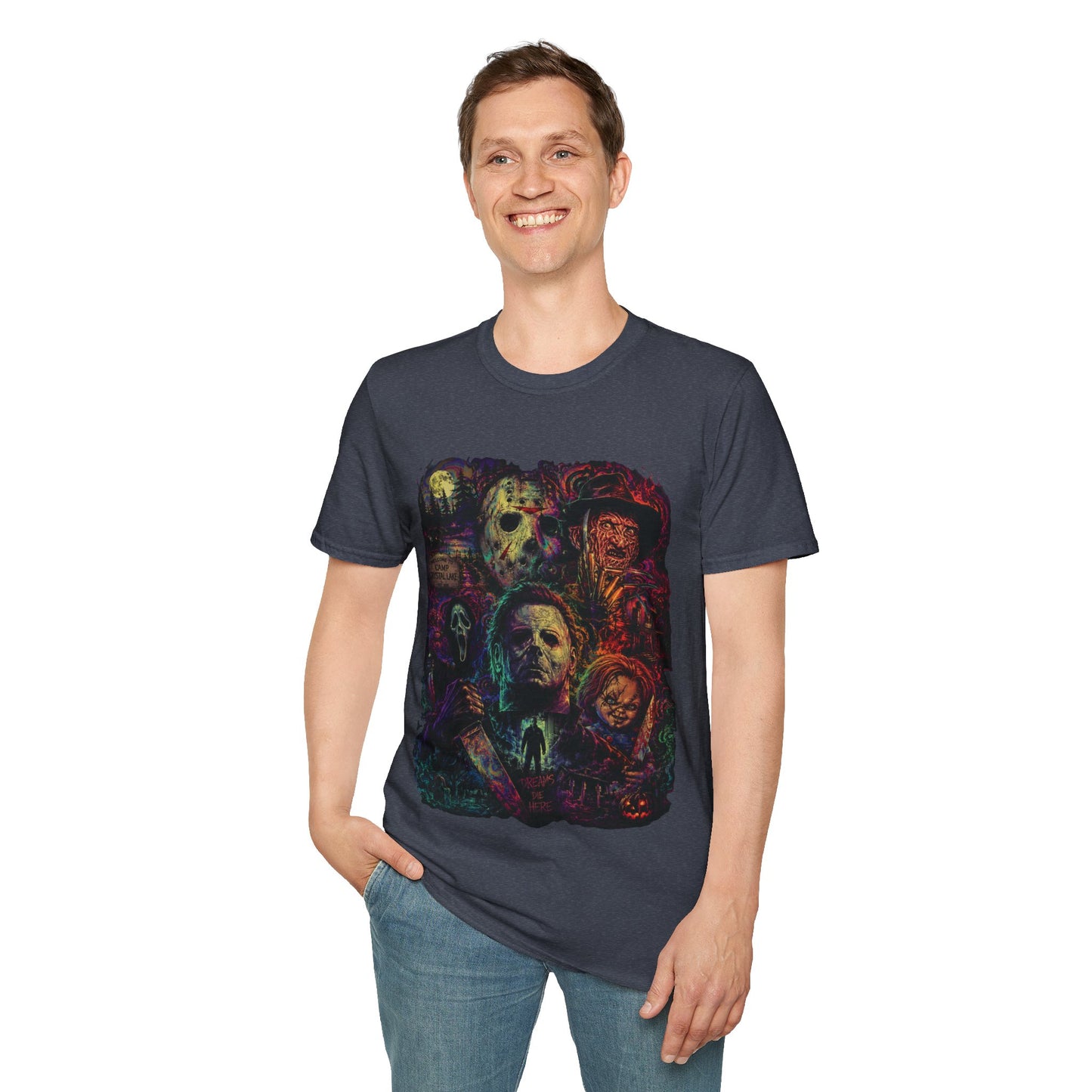 Horror Icons Collage T-Shirt —  Graphic Tee