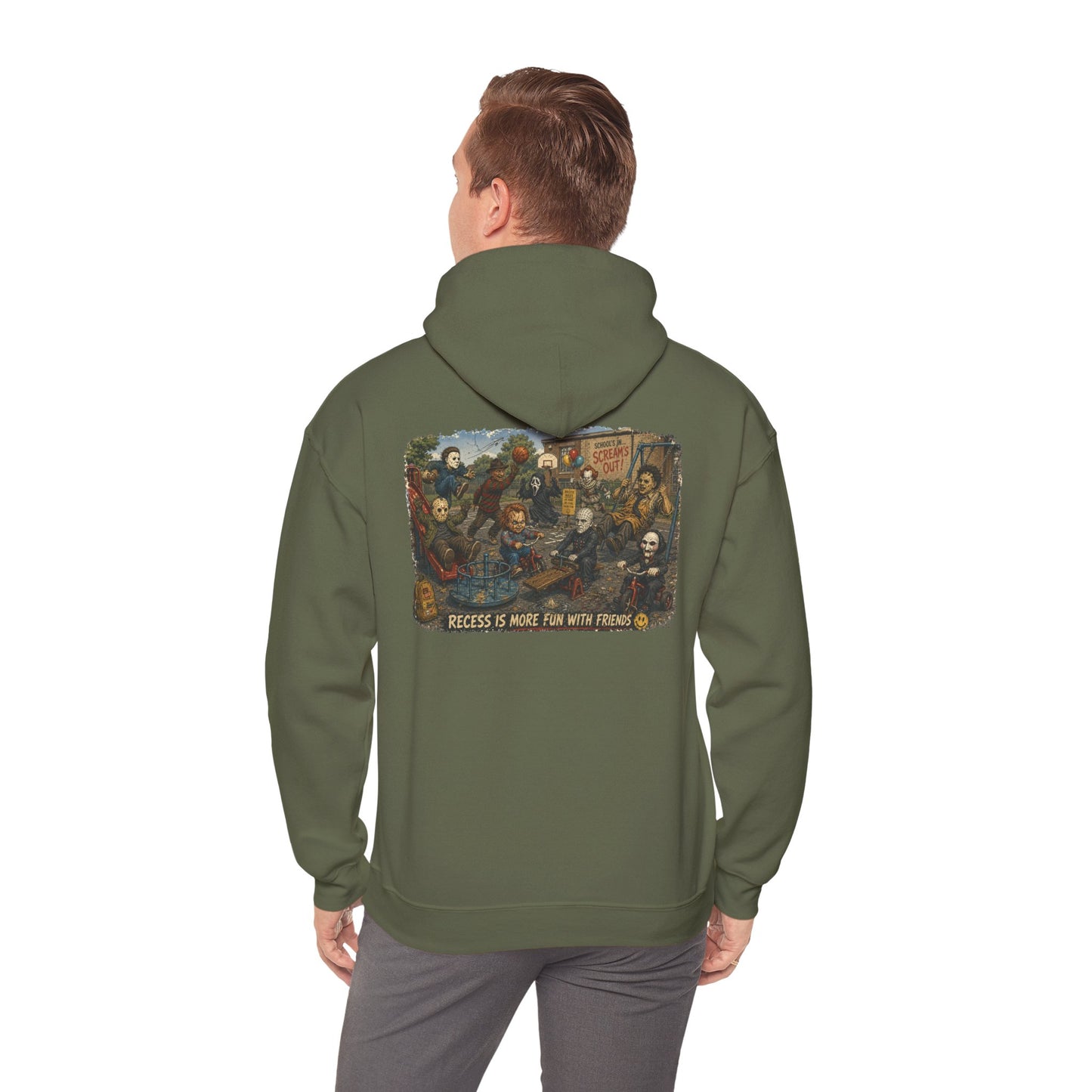 Horror Icons Illustration “Recess Is More Fun With Friends” - Hoodie