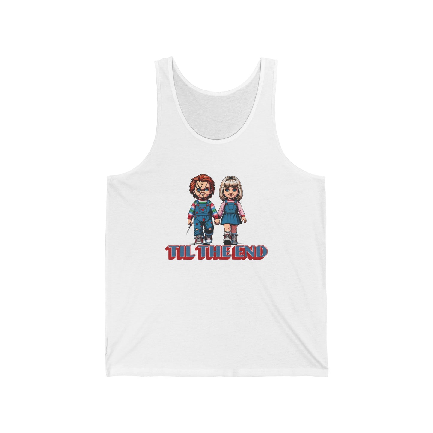 Til The End Horror Couple Unisex Jersey Tank Top