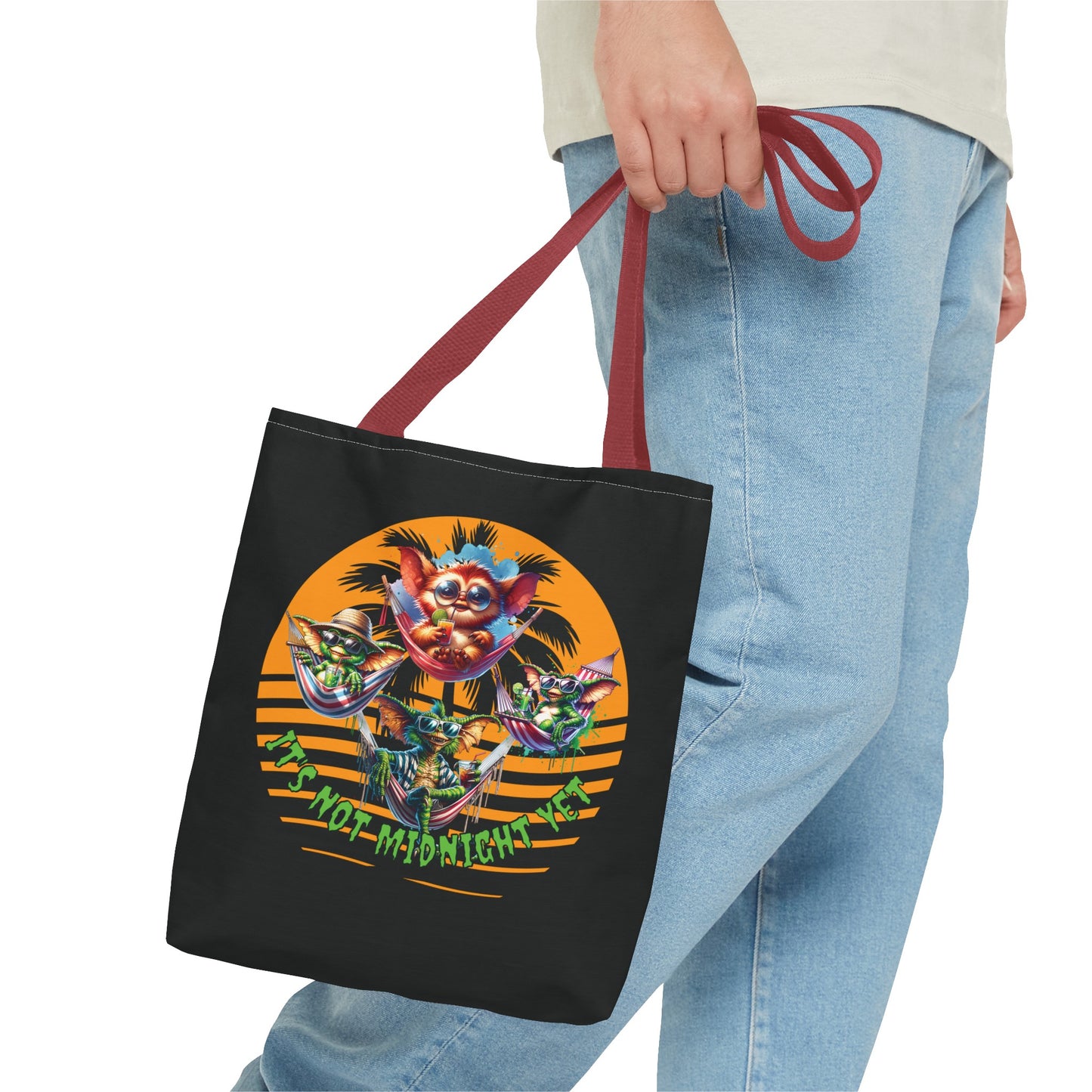 Summerween It's Not Midnight Yet Shoulder Tote Bag (AOP) 3 Sizes