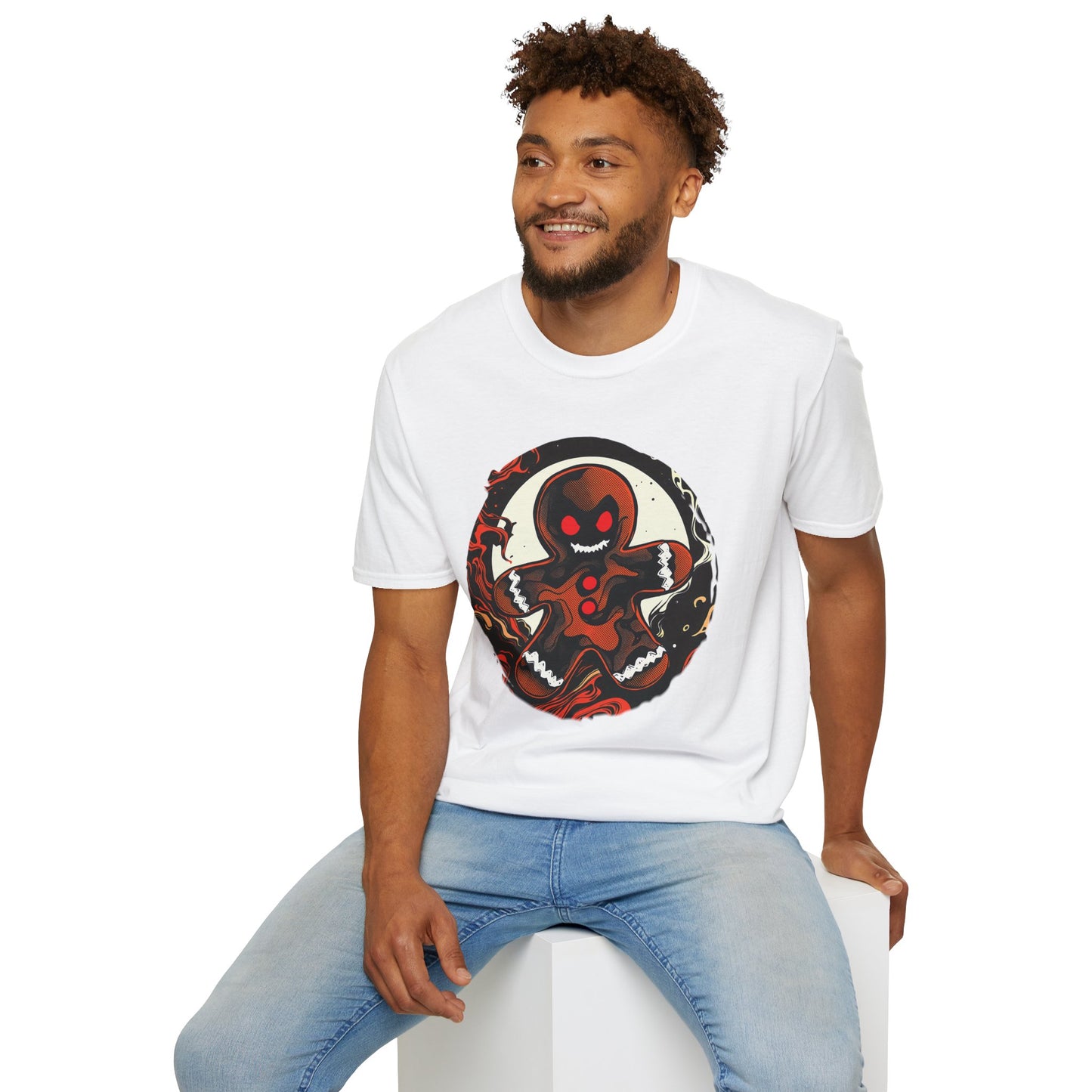 Evil Gingerbread T-Shirt – Spooky Holiday Horror Cookie Design