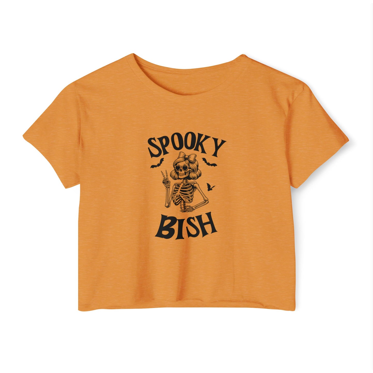 Spooky BISH Women's Festival Crop Top - Halloween Graphic Tee