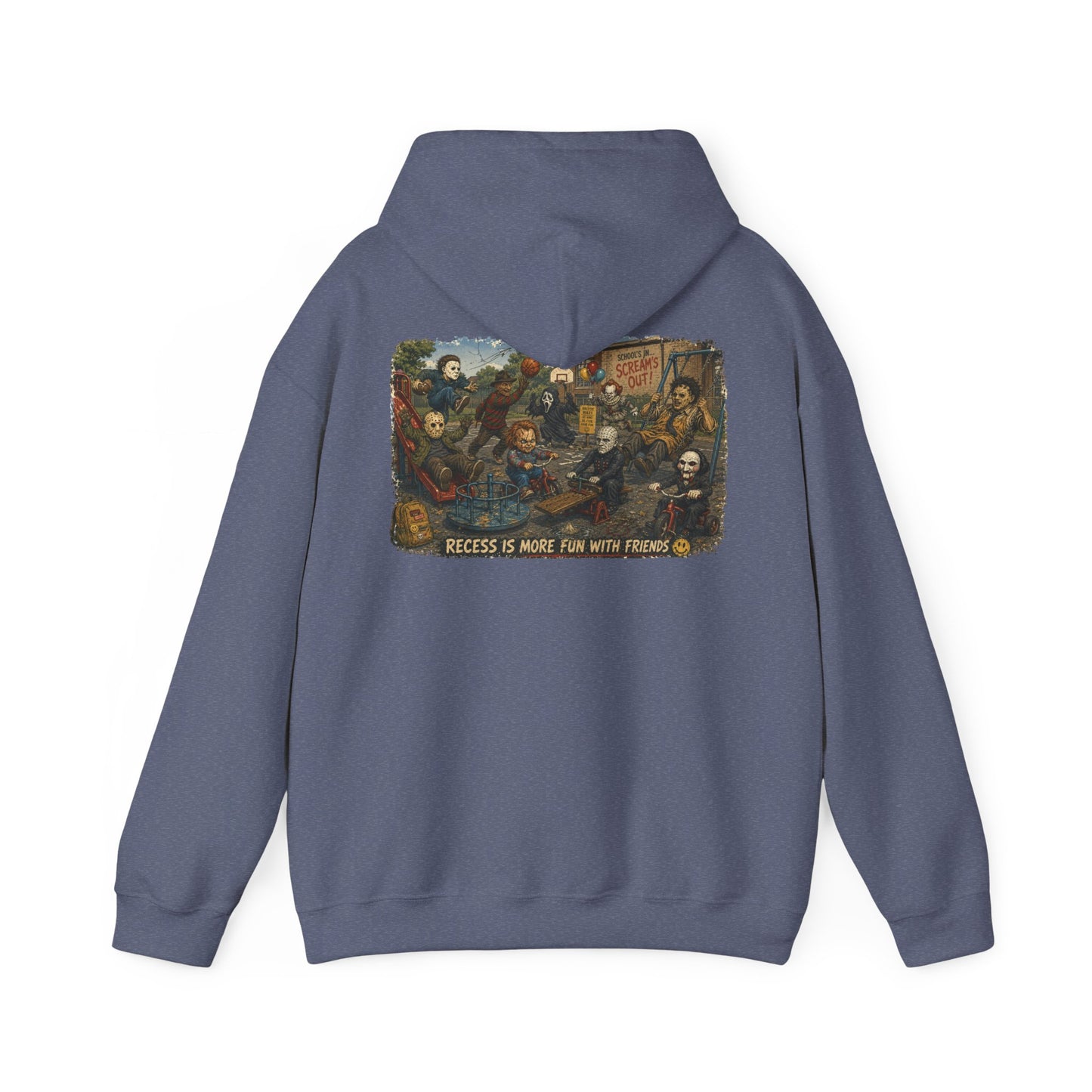 Horror Icons Illustration “Recess Is More Fun With Friends” - Hoodie