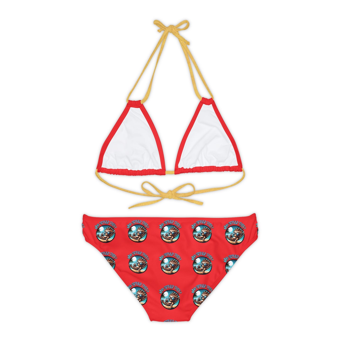 Summerween Who Spiked This? Strappy Bikini Set (AOP) Swimsuit