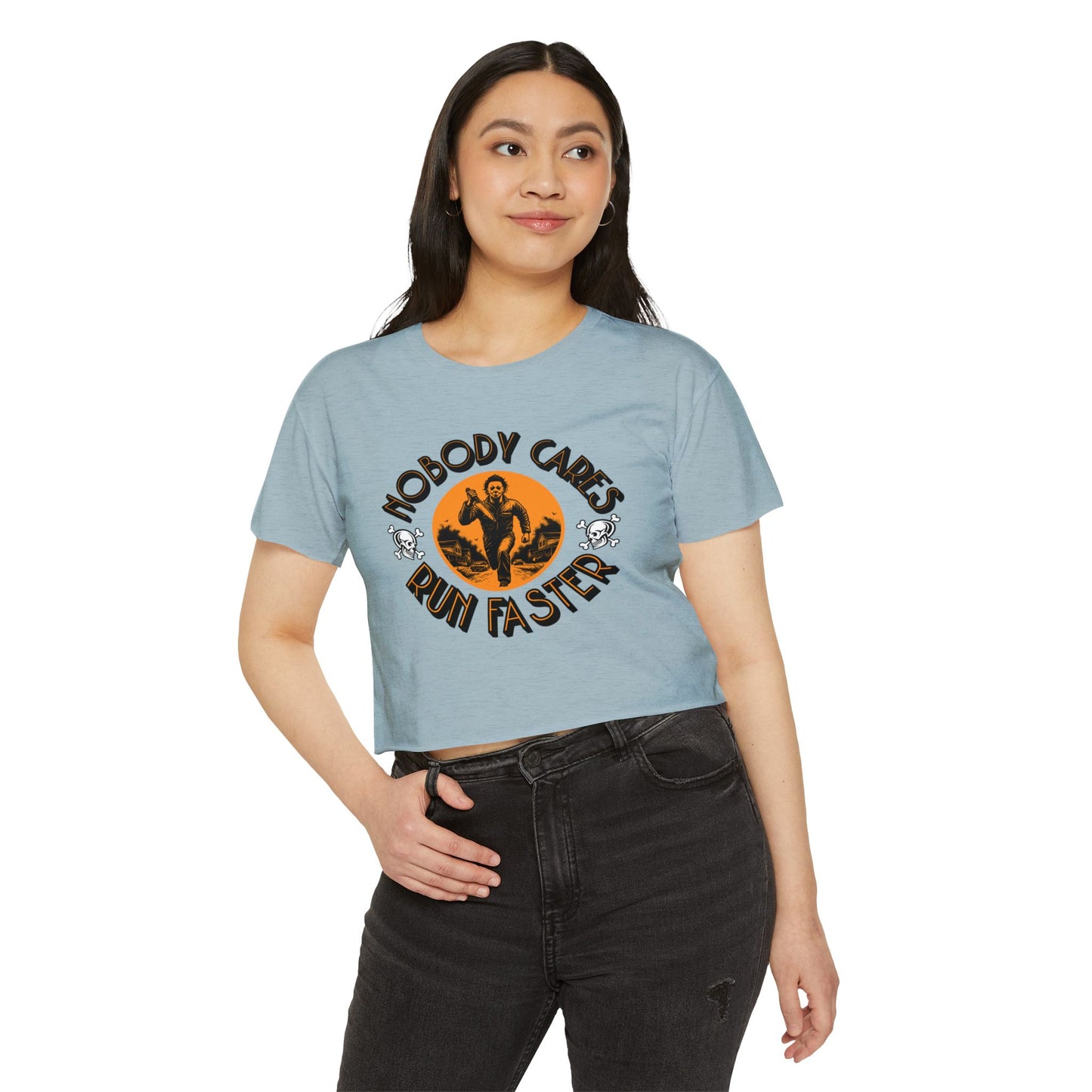 Nobody Cares Run Faster Women's Festival Crop Top