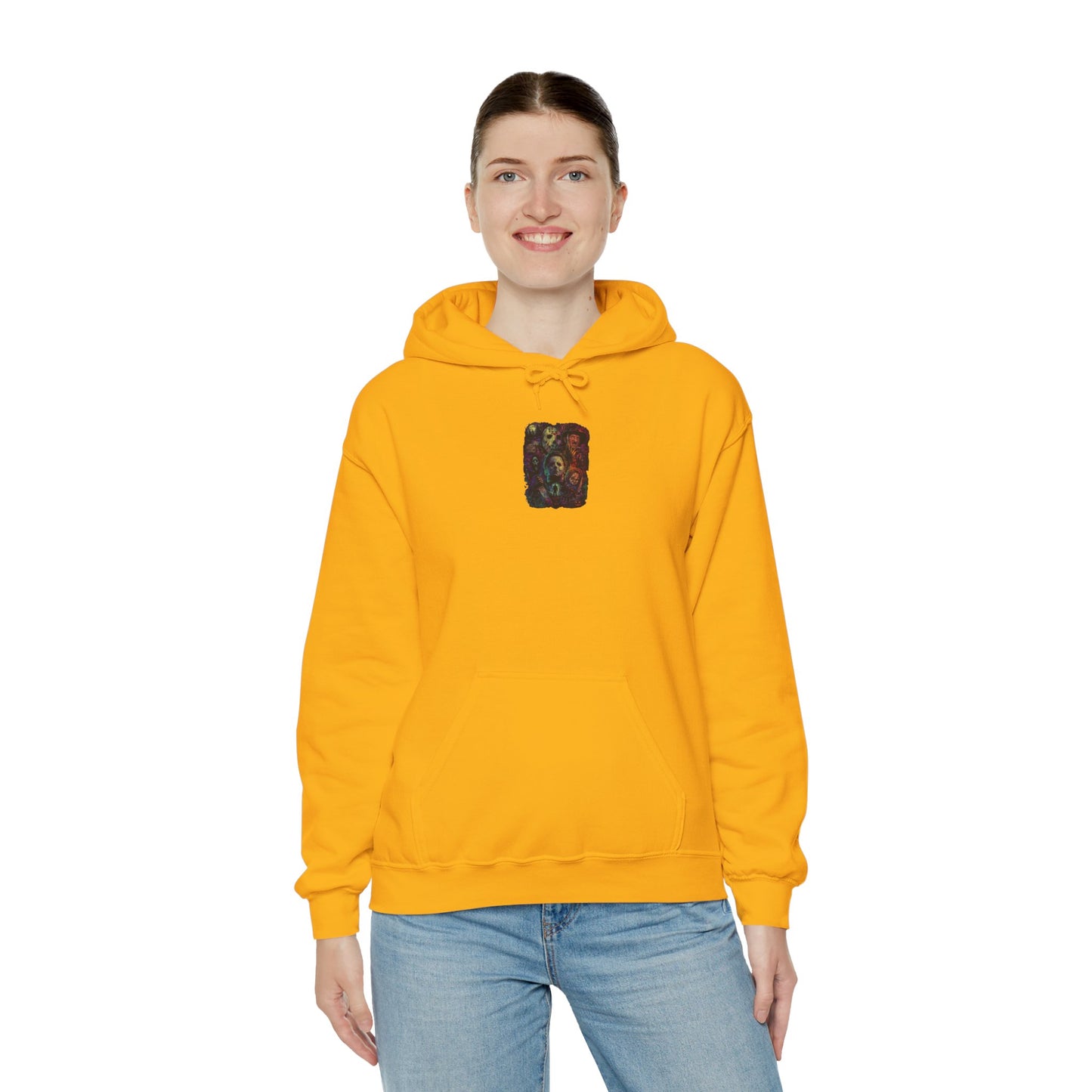 Horror Icons Hoodie — Vintage Slasher Collage Sweatshirt