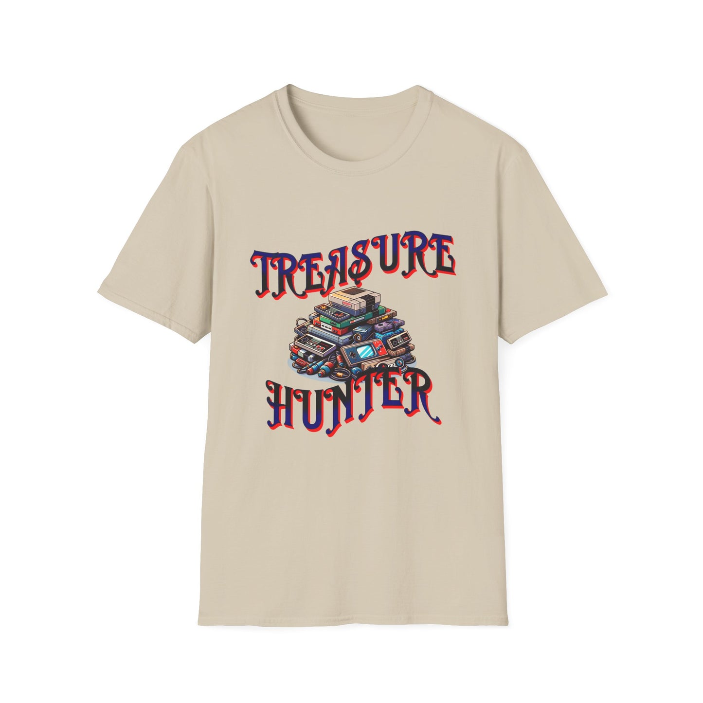 Treasure Hunter Retro Video Game Soft Style T-Shirt Gamer Collector Fun Funny