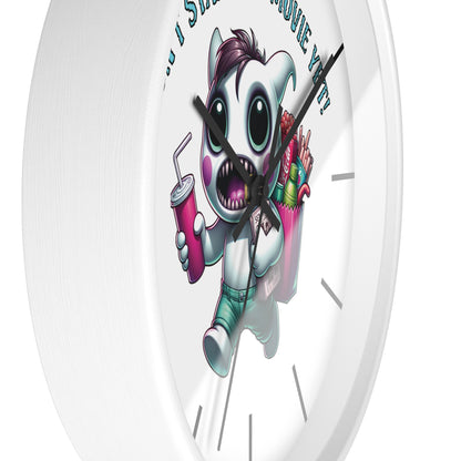 Summerween Don't Start The Movie Cute Monster Wall Clock