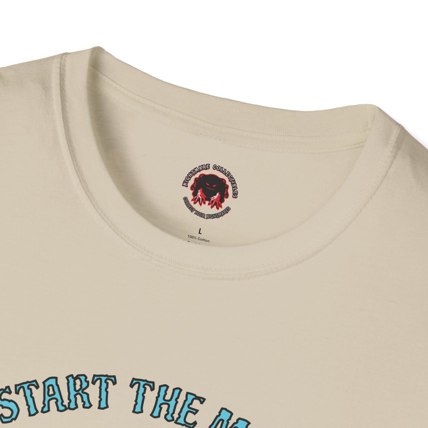 Don't Start The Movie Yet! Running Cute Monster Horror Fun Unisex Soft style T Shirt Mens Womens