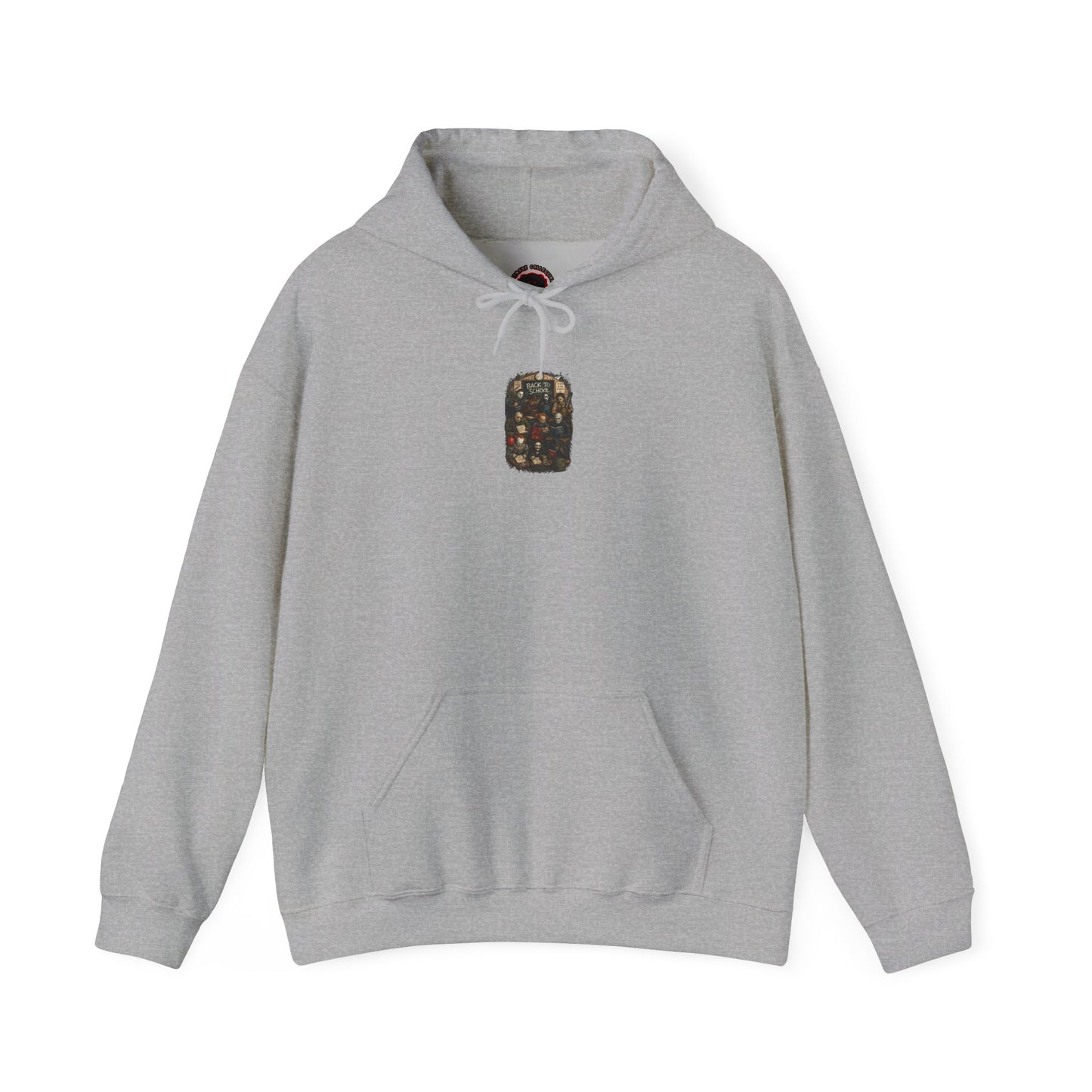 Horror Icons "Back to School" Hoodie — Vintage Movie Villains Graphic Sweatshirt