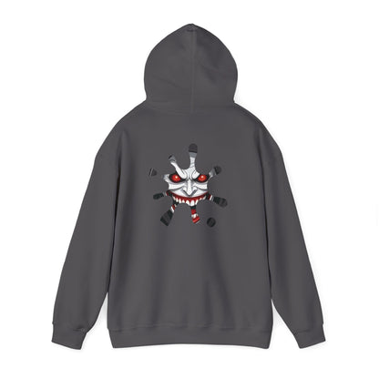 Hooded Sweatshirt - Joker Inspired Sinister Evil Smile Print