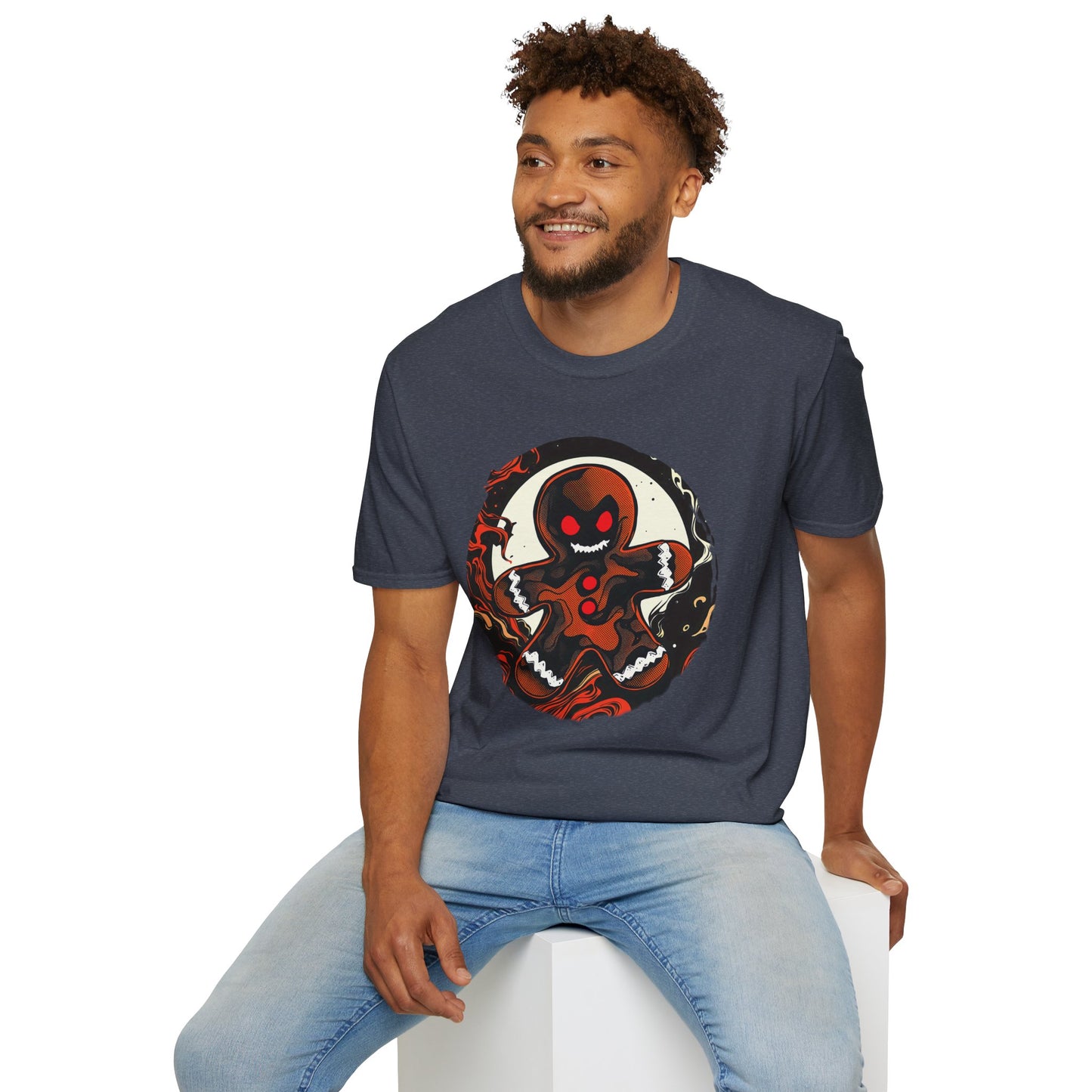 Evil Gingerbread T-Shirt – Spooky Holiday Horror Cookie Design