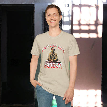 You Won't Like When I'm Hangry Unisex Softstyle T-Shirt Cannibal Mental Patient Horror Fun Food