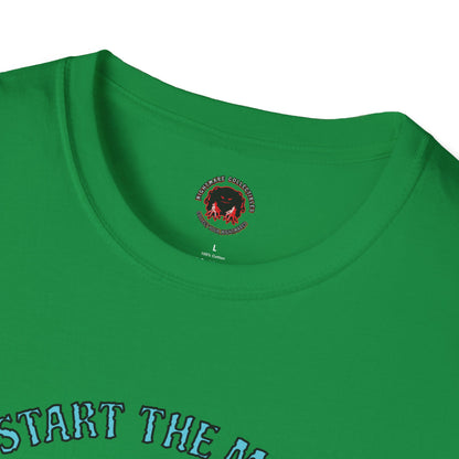 Don't Start The Movie Yet! Running Cute Monster Horror Fun Unisex Soft style T Shirt Mens Womens