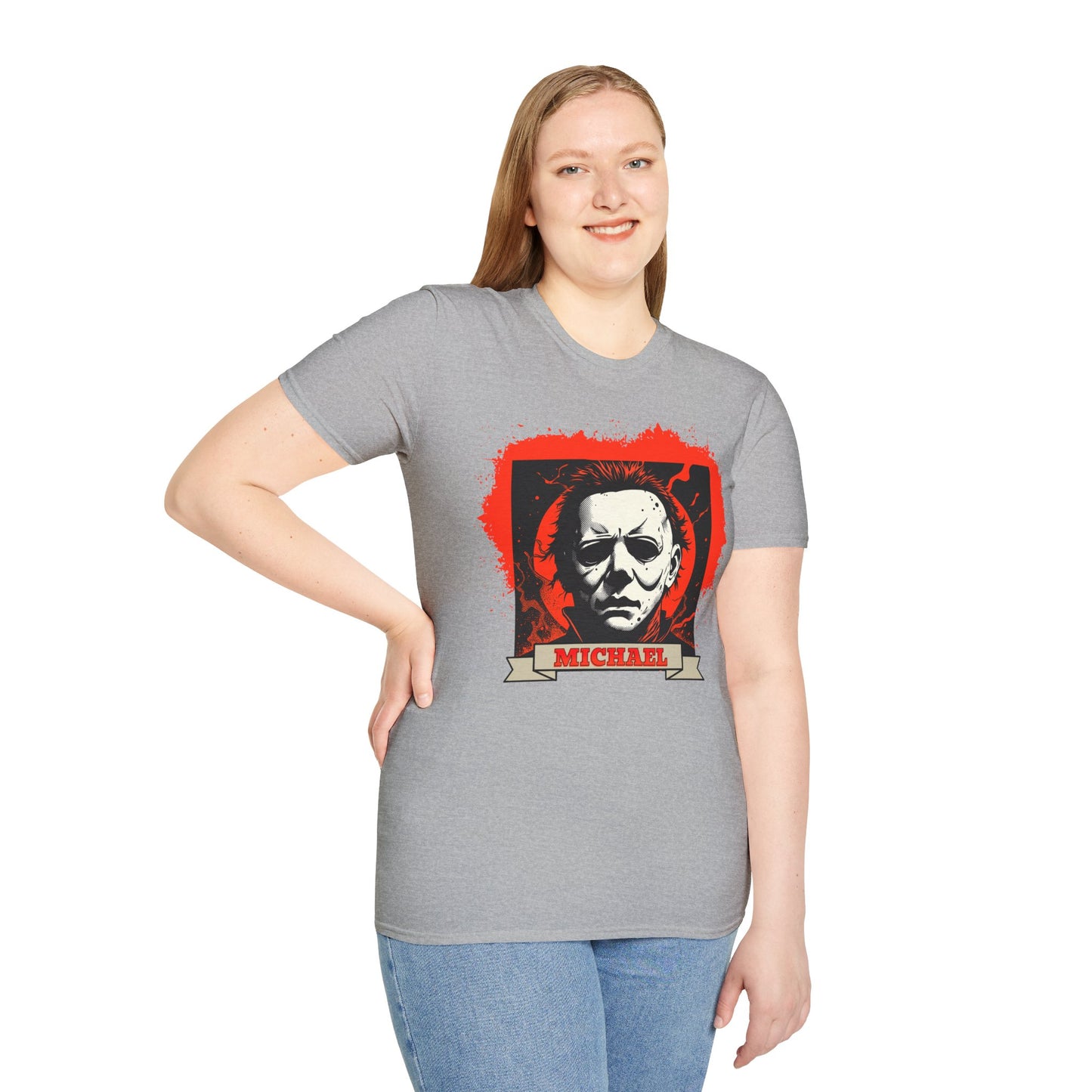 Vintage Horror Mask Portrait "Michael" Graphic T-Shirt