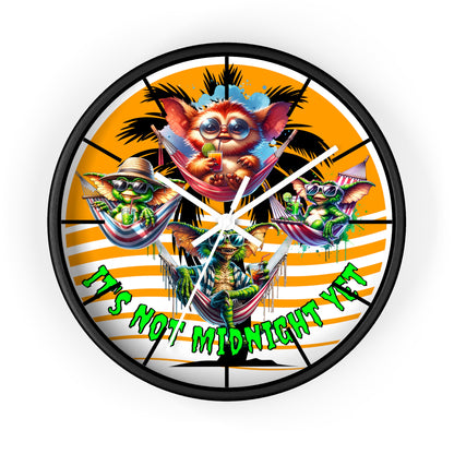 Summerween It's Not Midnight Yet! Gremlins Beach Day Wall Clock