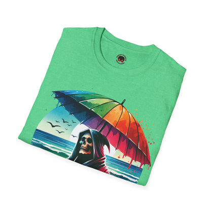 Summerween Pride Grim Reaper Beach Day Unisex Soft style T-Shirt