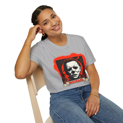 Vintage Horror Mask Portrait "Michael" Graphic T-Shirt
