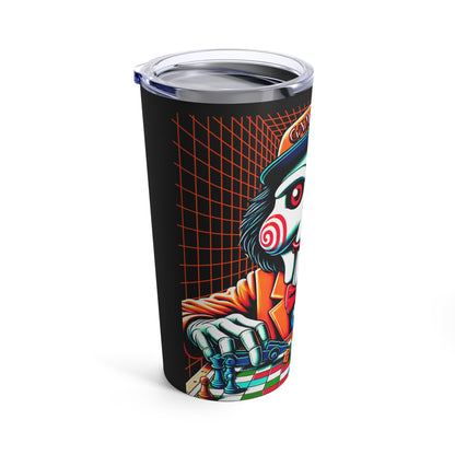 Game Night Billy Wearing A Hat The Puppet Lets Play A Game Horror Fun Tumbler 20oz Outdoor On The Go Cup With Lid