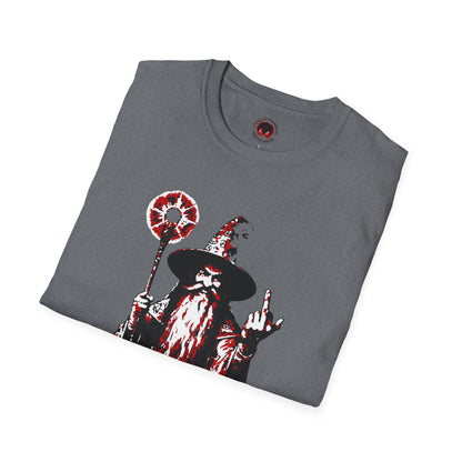 Unisex Soft Style T-Shirt - F*ck Normal Middle Finger Wizard Design