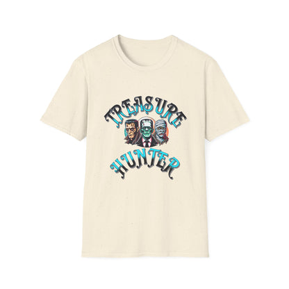 Treasure Hunter Soft Style T-Shirt Horror Collector Dracula, Frankenstein, Mummy, Wolfman style Universal Monsters