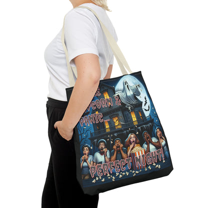 People Popcorn & Panic Perfect Night Shoulder Tote Bag (AOP)