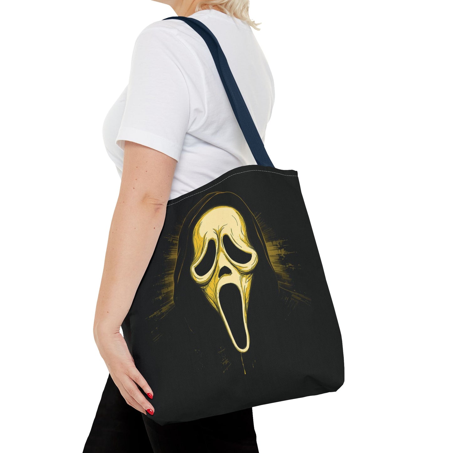 Spooky Scream Tote Bag — Ghost Face Design