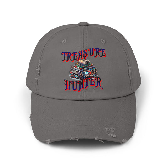 Treasure Hunter Retro Gamer Unisex Distressed Cap Vintage Video Game Collector Hat