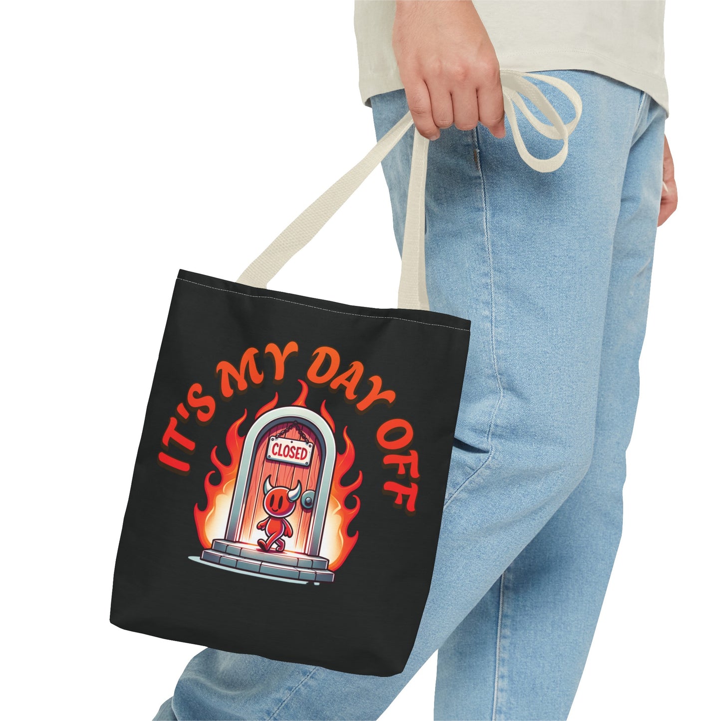 Little Devil It's My Day Off Shoulder Carry Tote Bag (AOP)