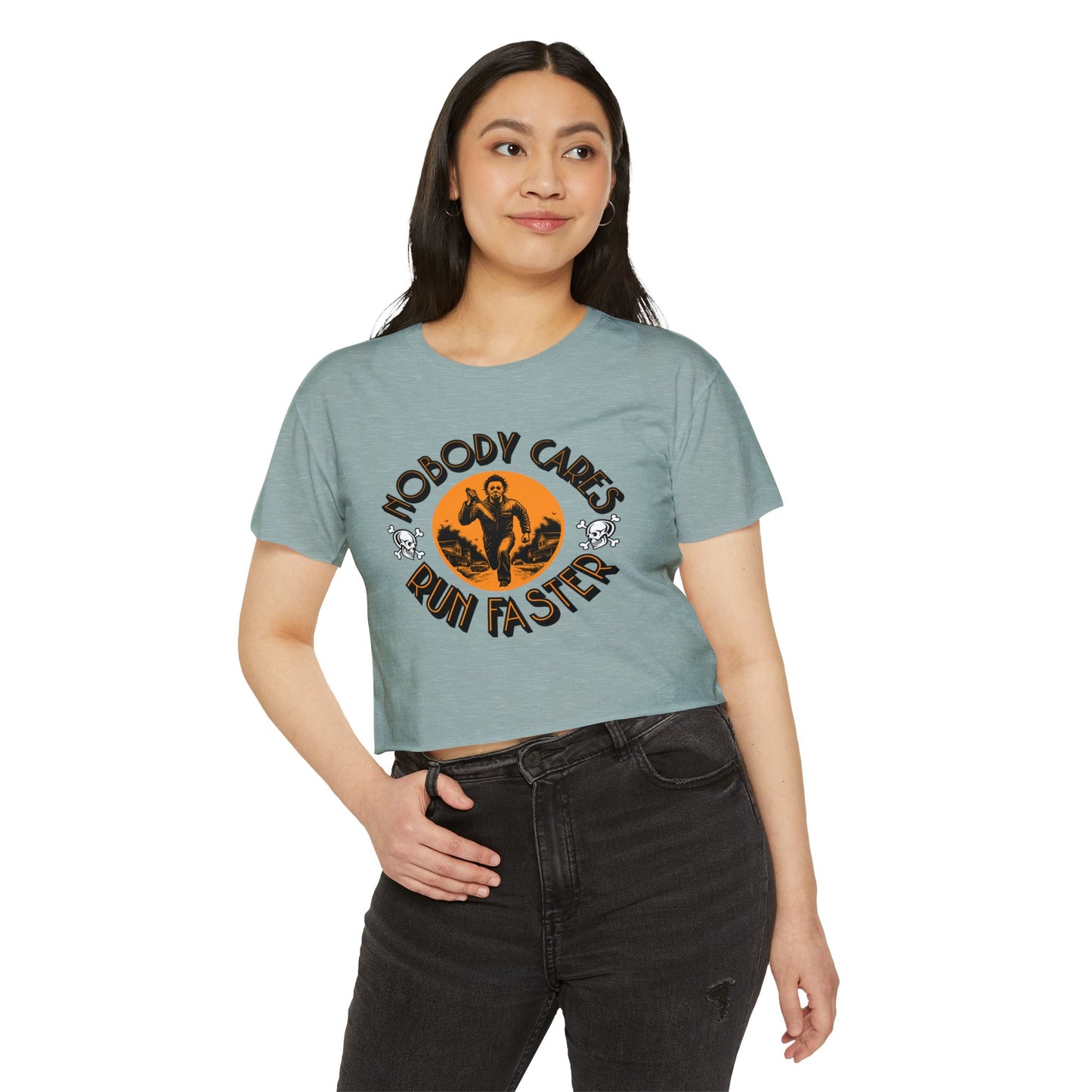 Nobody Cares Run Faster Women's Festival Crop Top