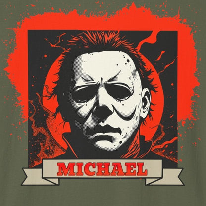 Vintage Horror Mask Portrait "Michael" Graphic T-Shirt