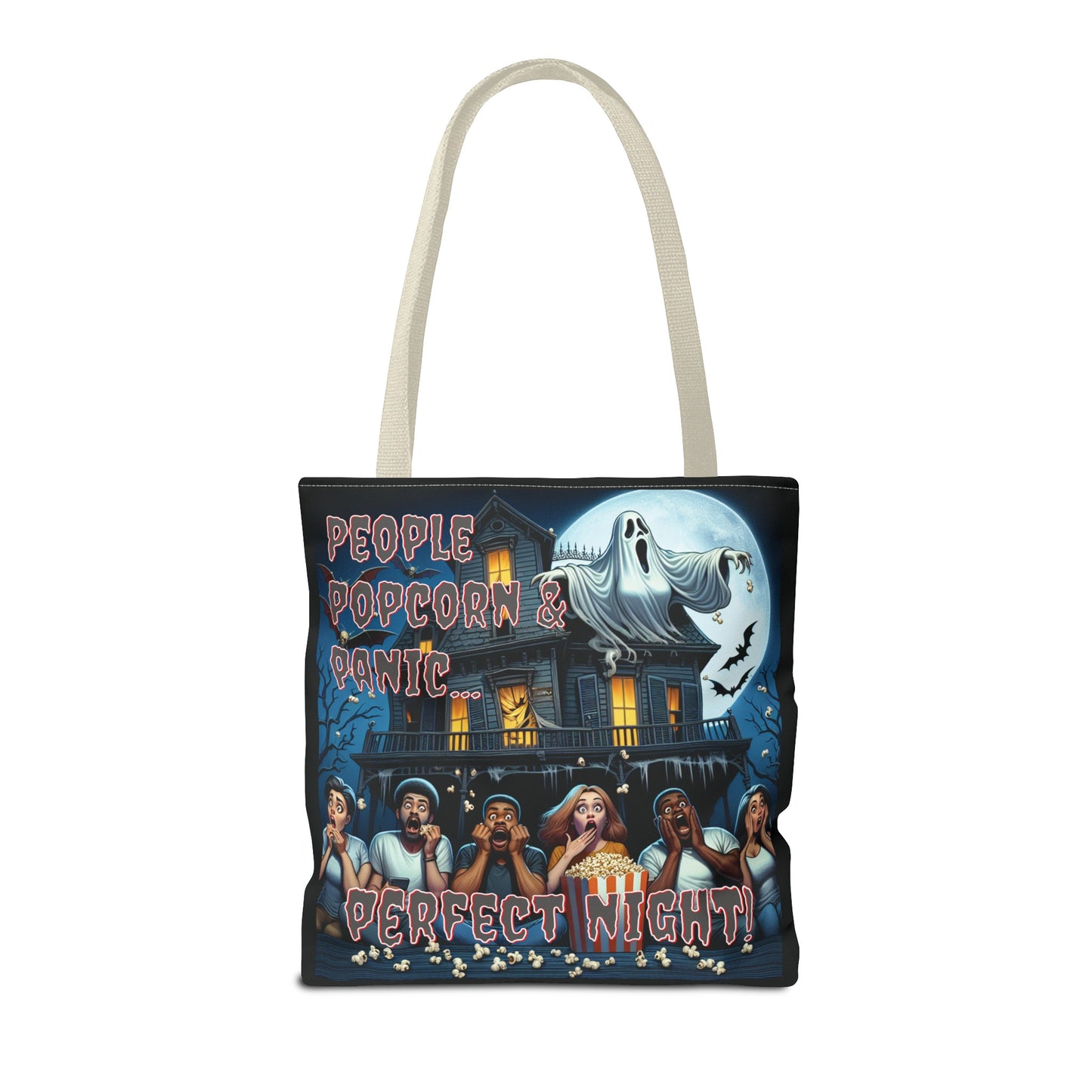 People Popcorn & Panic Perfect Night Shoulder Tote Bag (AOP)