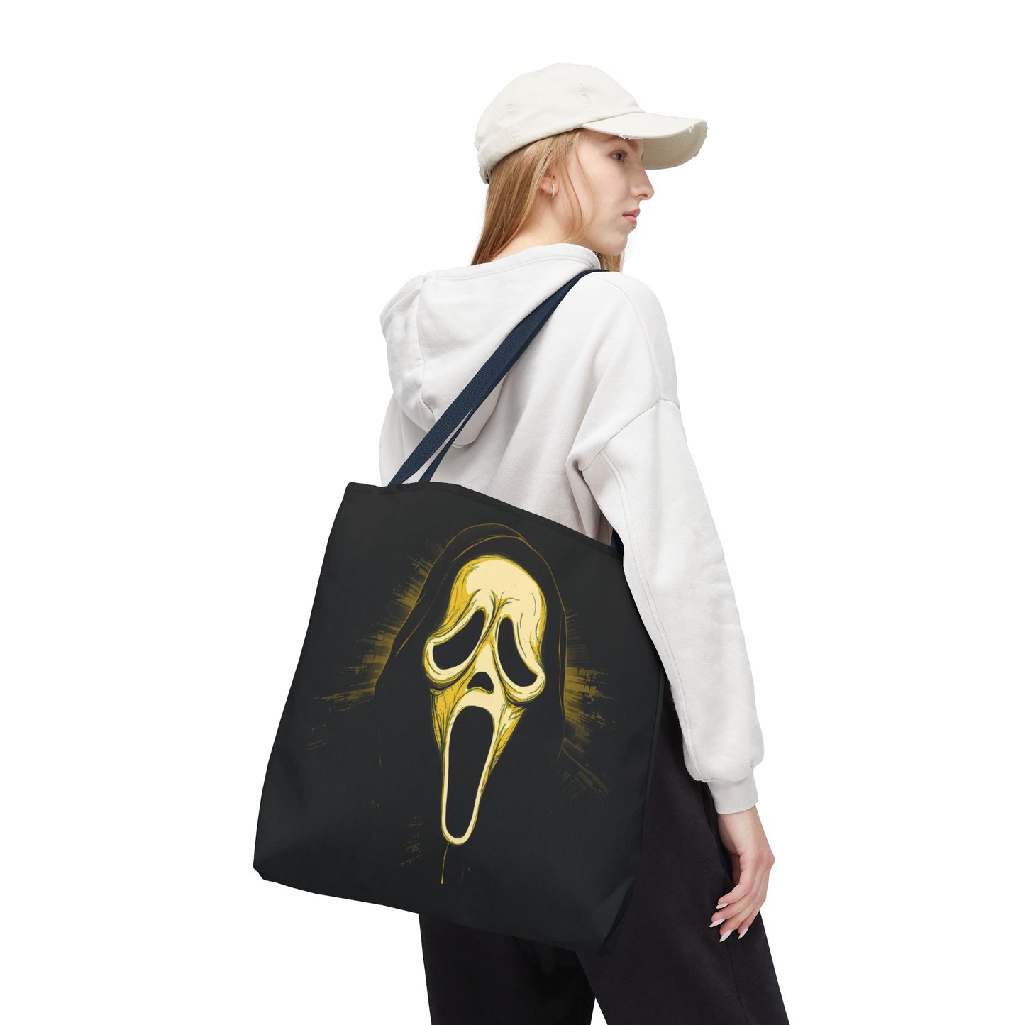Spooky Scream Tote Bag — Ghost Face Design
