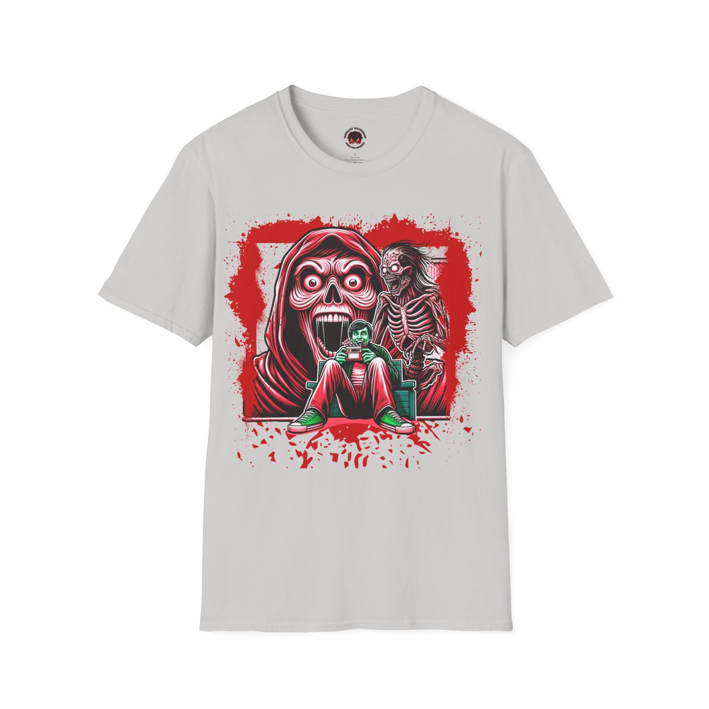 Horror Addict Creepy Skull Bloody Unisex Soft style T-Shirt Mens Womens