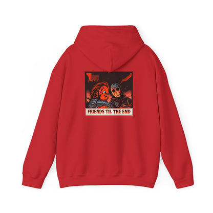 Hoodie - Friends Til The End Horror Movie Icon Friends Graphic Hoodie