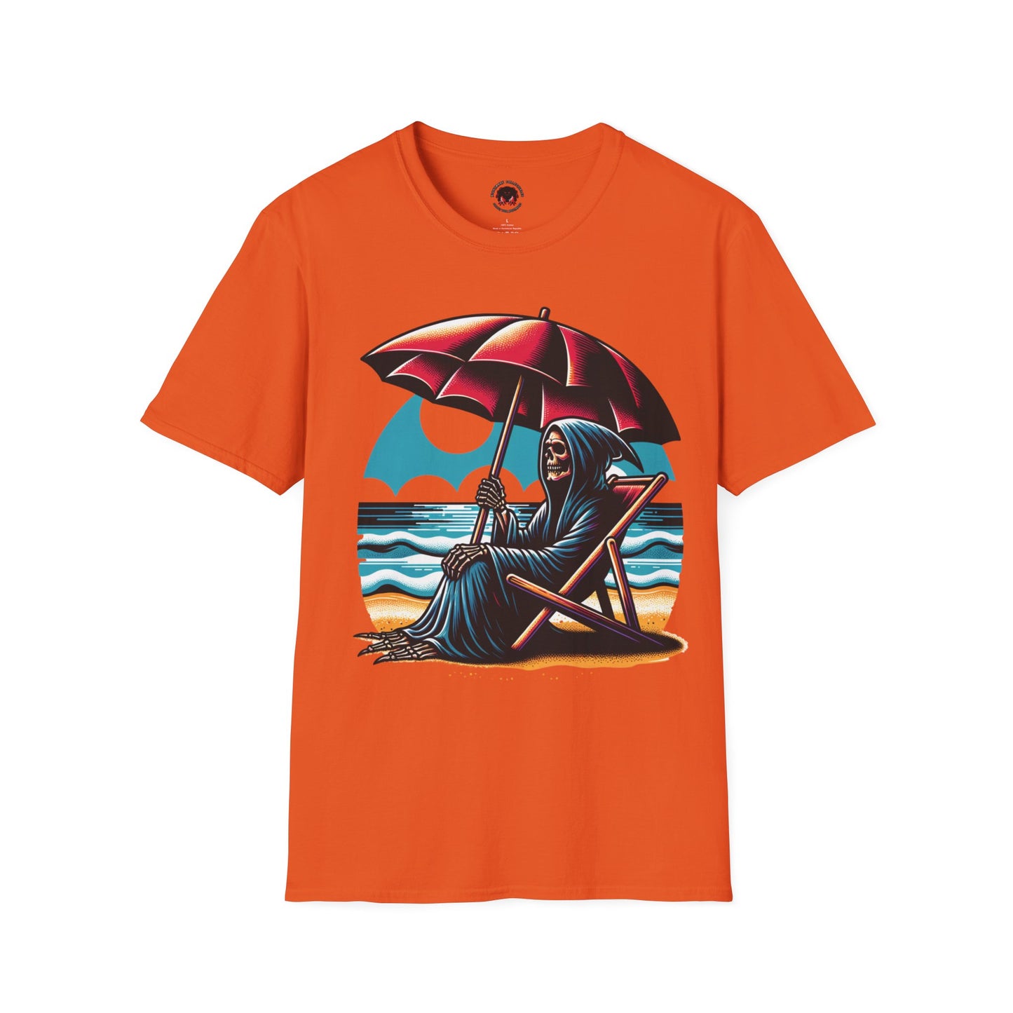 Summerween Grim Reaper Beach Day Unisex Soft style T-Shirt