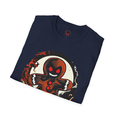 Evil Gingerbread T-Shirt – Spooky Holiday Horror Cookie Design